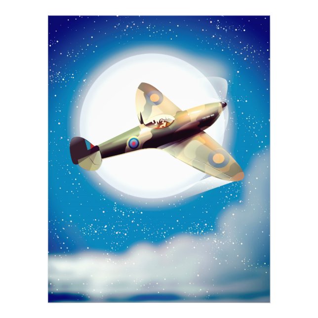 Foto cartaz de viagem de avião Spitfire (Frente)