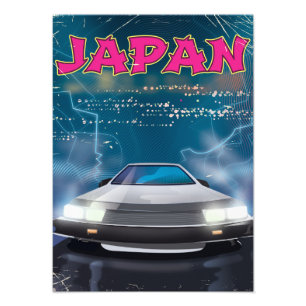 Foto cartaz de viagem de carro no Japão