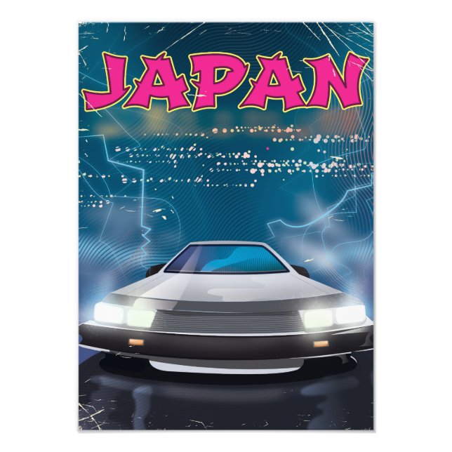 Foto cartaz de viagem de carro no Japão (Frente)