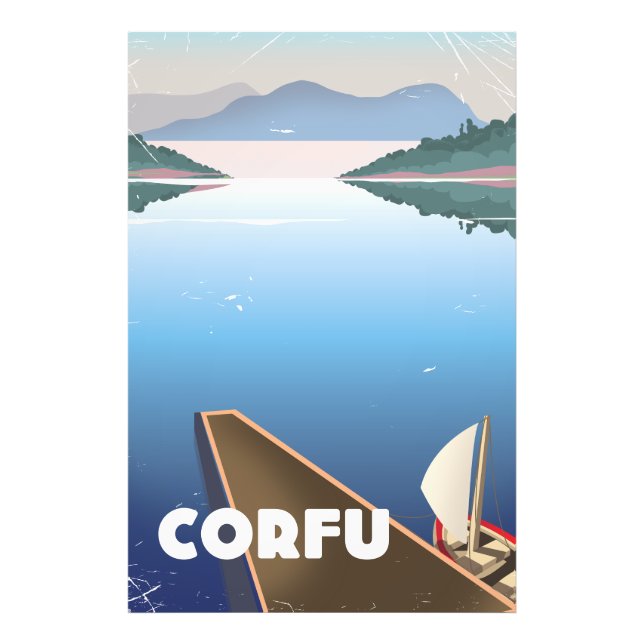 Foto cartaz de viagem de Corfu (Frente)