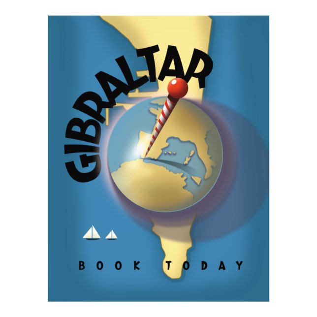 Foto cartaz de viagem de Gibraltar (Frente)