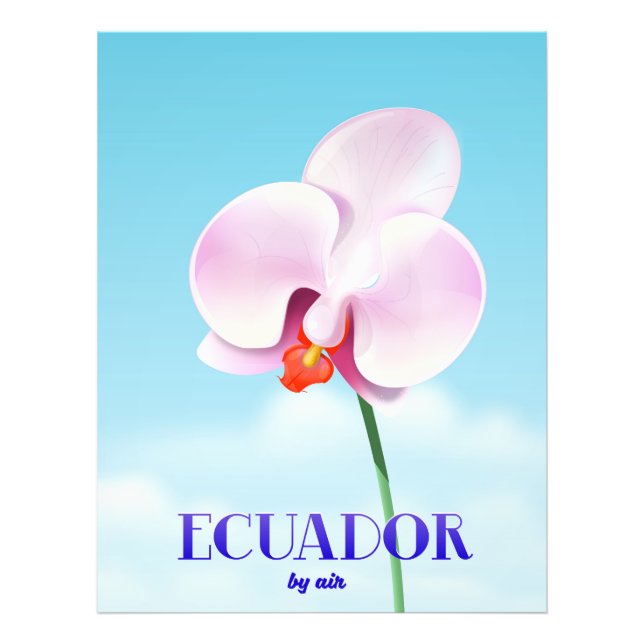 Foto cartaz de viagem de orquídea do Equador (Frente)