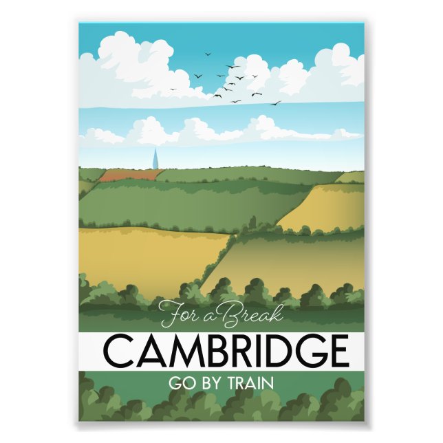 Foto Cartaz de viagem de trem de Cambridge (Frente)
