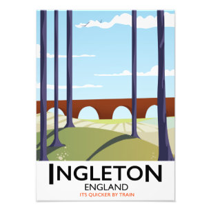 Foto cartaz de viagem de trem Ingleton Inglaterra
