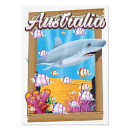 Foto Cartaz de viagem de tubarão submarino da Austrália
