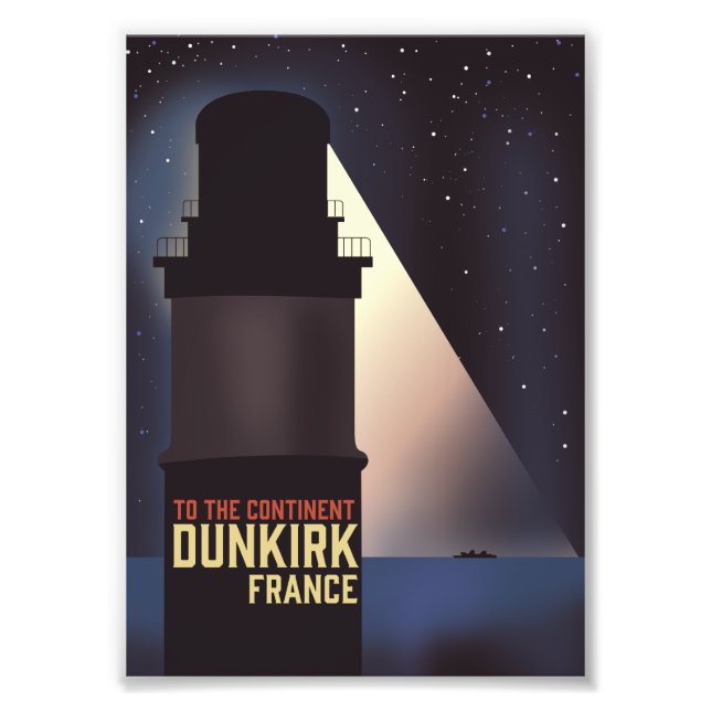Foto Cartaz de viagem do Farol de Dunquerque. Caneca de (Frente)