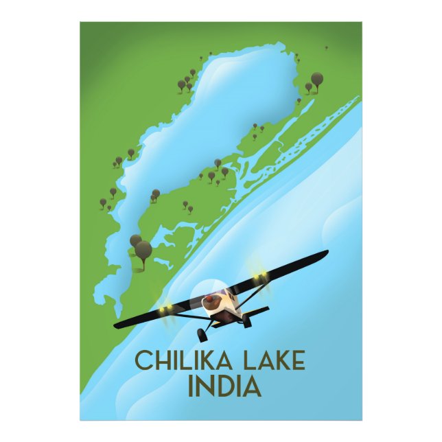 Foto Cartaz de viagem do Lago Chilika Índia (Frente)