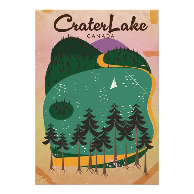 Foto Cartaz de viagem do lago Cratera Canadá (Frente)