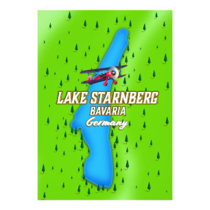 Foto Cartaz de viagem do Lago Starnberg Baviera Alemanh