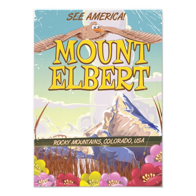 Foto Cartaz de viagem do Monte Elbert, Colorado EUA (Frente)