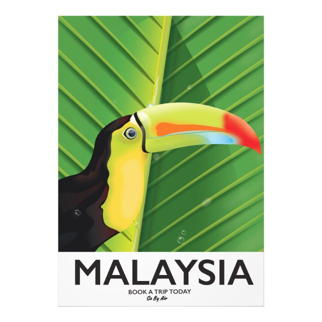 Foto Cartaz de viagem do tucano da Malásia (Frente)