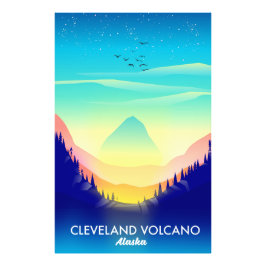 Foto Cartaz de viagem do vulcão Cleveland Alasca