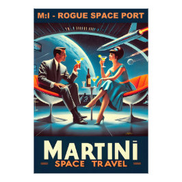 Foto Cartaz de Viagem Espacial Martini Porto Espacial R