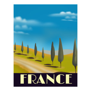 Foto cartaz de viagem estilo vintage da França