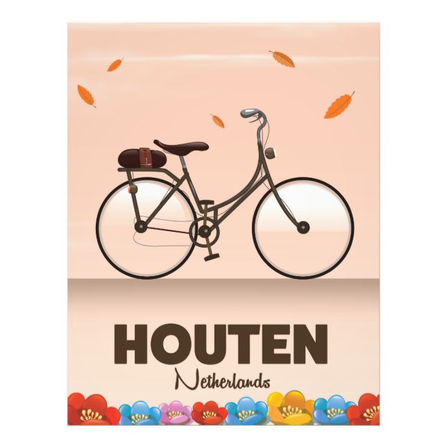 Foto Cartaz de viagem Houten Holanda. (Frente)