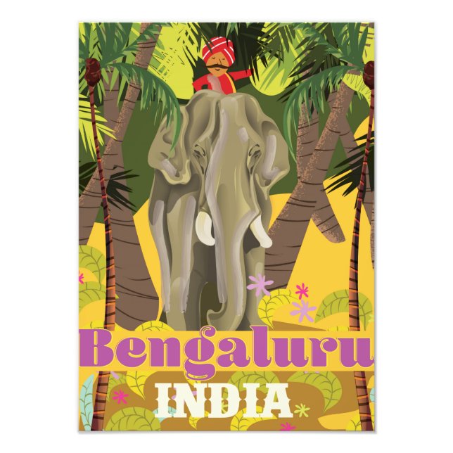 Foto Cartaz de viagem indiano de Bengaluru (Frente)