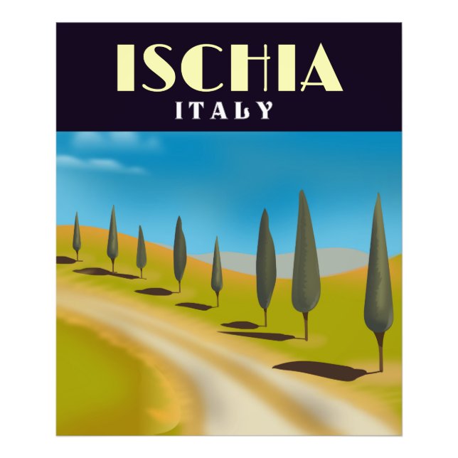 Foto cartaz de viagem Ischia Itália (Frente)