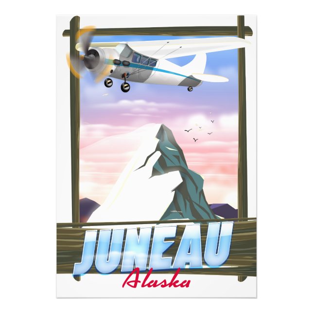 Foto Cartaz de viagem Juneau Alasca (Frente)