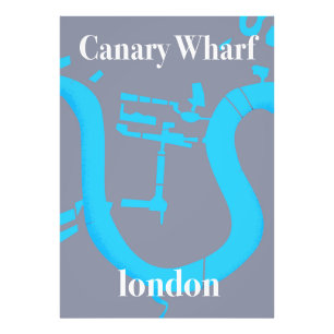 Foto cartaz de viagem mapa canary wharf londres