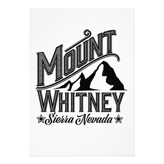 Foto cartaz de viagem Monte Whitney Sierra Nevada (Frente)