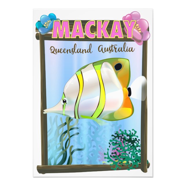 Foto Cartaz de viagem tropical Mackay Austrália (Frente)