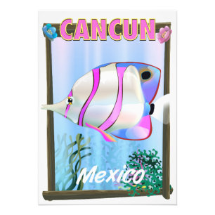 Foto Cartaz de viagem tropical mexicano Cancun