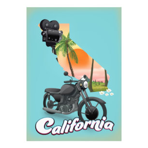 Foto Cartaz de viagem vintage Califórnia