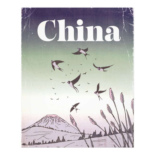 Foto Cartaz de Viagem Vintage China (Frente)