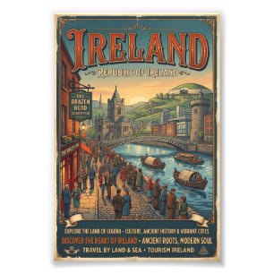 Foto Cartaz de Viagem Vintage Irlanda