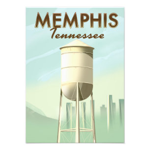 Foto Cartaz de viagem vintage Memphis Tennessee