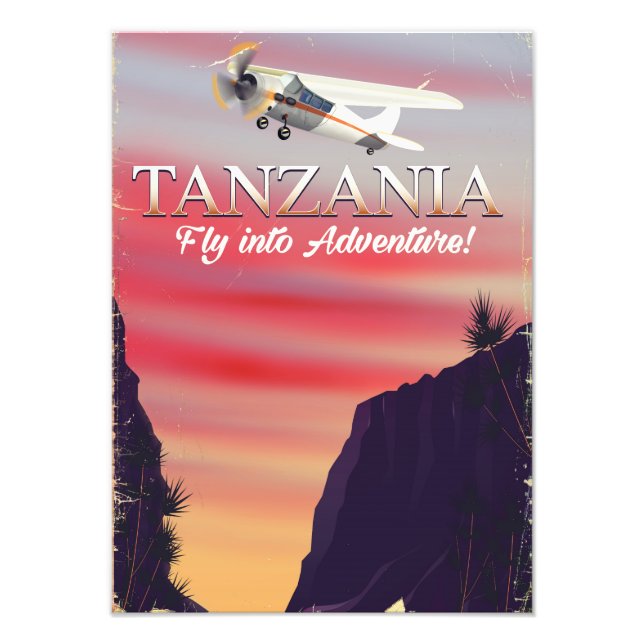 Foto Cartaz de voo africano da Tanzânia (Frente)