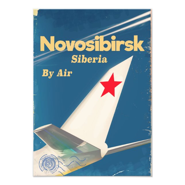 Foto Cartaz de voo Novosibirsk Sibéria união soviética (Frente)
