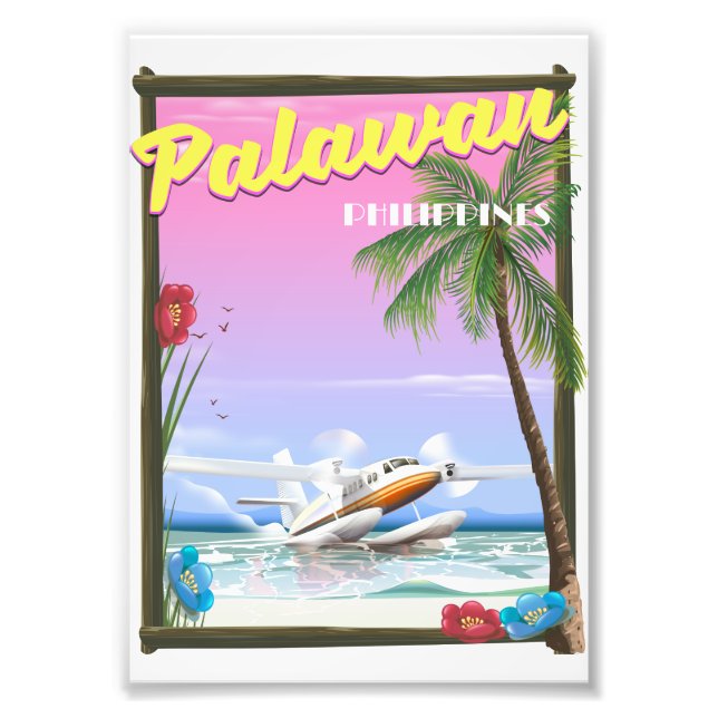 Foto cartaz de voo para Palawan Filipinas (Frente)