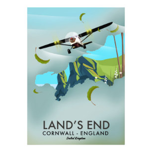 Foto Cartaz do mapa de viagem para Land's End Cornwall
