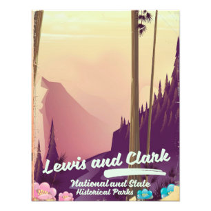 Foto Cartaz do parque nacional e estadual Lewis e Clark