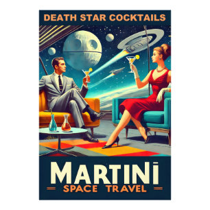 Foto Cartazes de Viagens Espaciais Martini Drinks Death