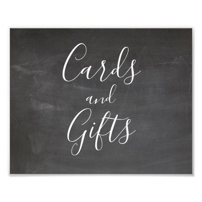 Foto Cartões e sinal de presentes. Casamento moderno (Frente)