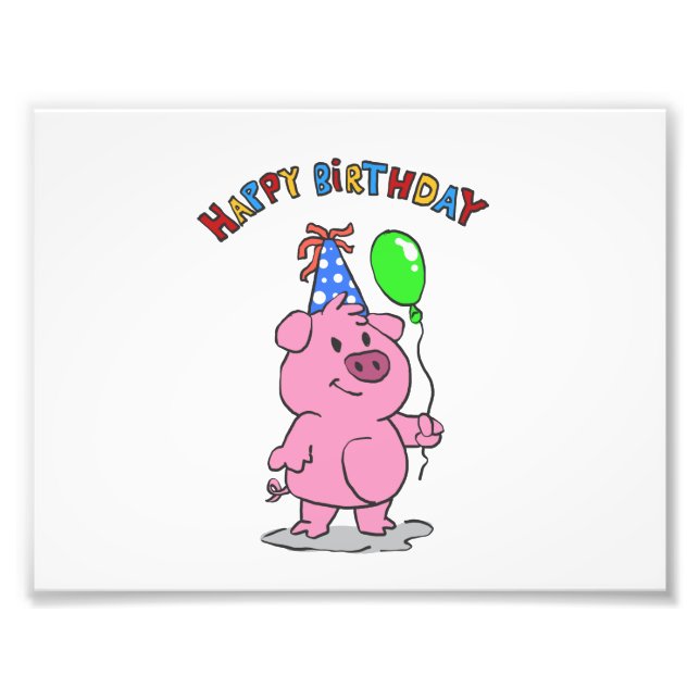 Foto Cartografia de Birthday Pig | escolher cor de fund (Frente)