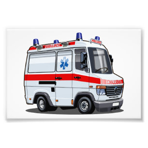 Foto Cartoon Ambulance Car