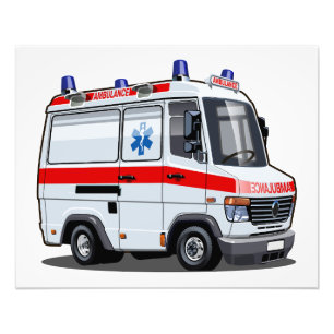Foto Cartoon Ambulance Car