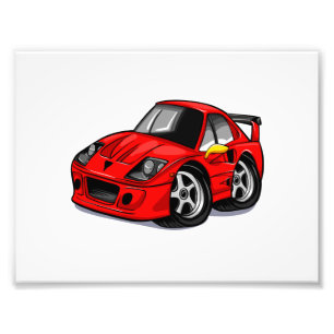 Foto Cartoon de supercarro vermelho - Escolha a cor de