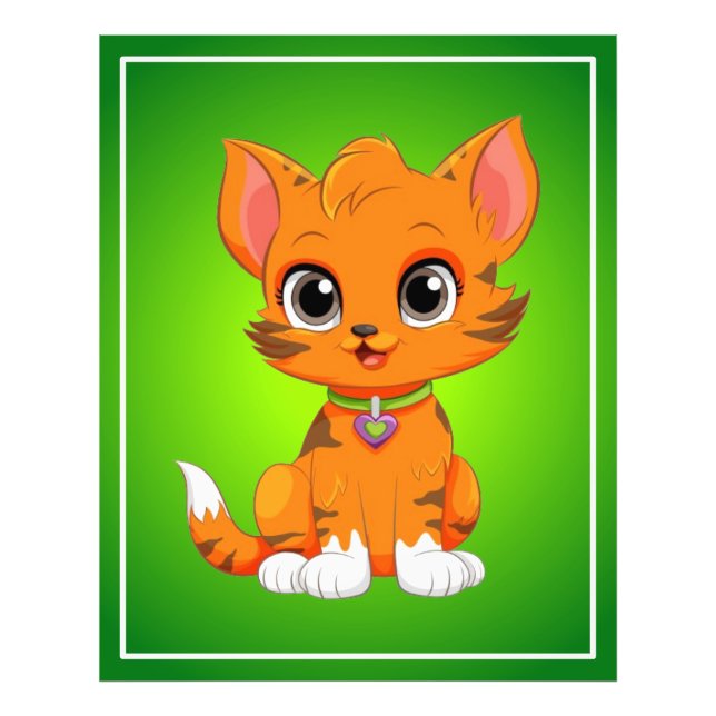 Foto Cartoon Gato Adorável (Frente)