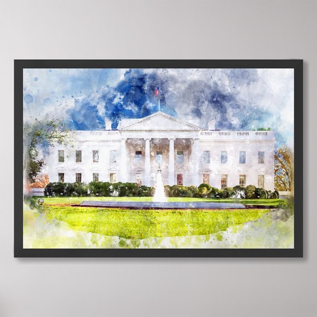 Foto Casa Branca em Washington DC Watercolor (Criador carregado)