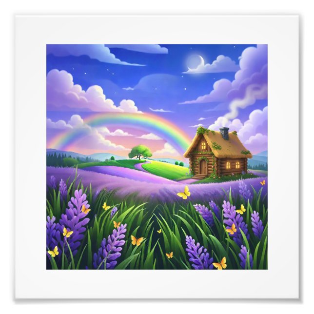 Foto Casa dos Sonhos Arco-íris no Campo de Lavanda (Frente)