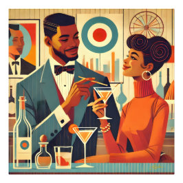 Foto Casal de Anfitriões de uma Festa de Cocktail dos M