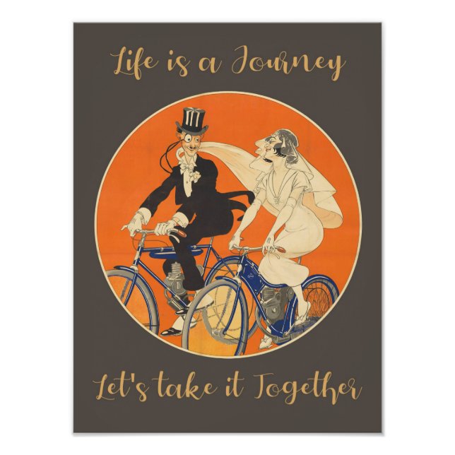 Foto Casal de Bicicleta Vintage (Frente)