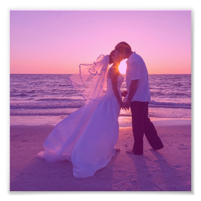 Foto Casamento com Tinta Rosa 8"x8" (Frente)