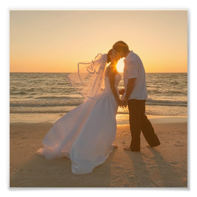 Foto Casamento com Tonalidade Laranja 8"x8" (Frente)