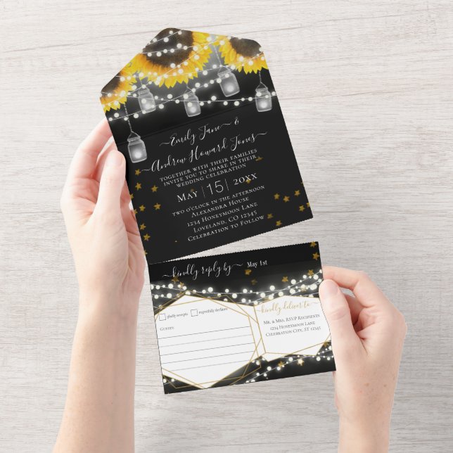 Foto: Casamento de Estrelas Douradas de Sunflower  (Aba destacável)