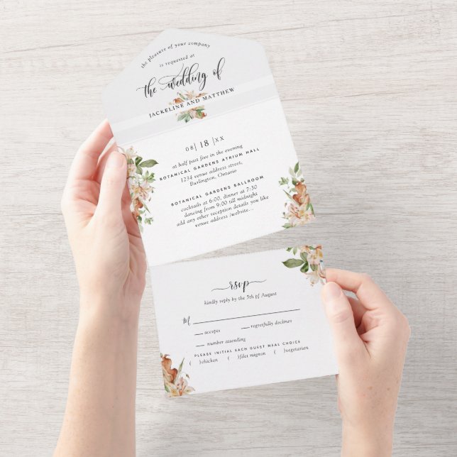 Foto, Casamento Laranja Queimado com RSVP Perfurad (Aba destacável)